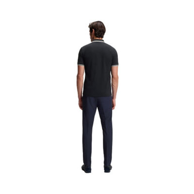 BOSS Stretch-Cotton Slim-Fit Polo Shirt With Branding And Stripes 5