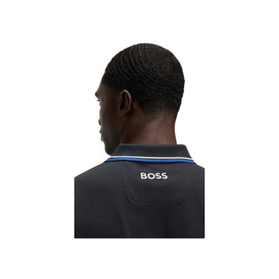 BOSS Contrast-Logo Polo Shirt In A Cotton Blend 3