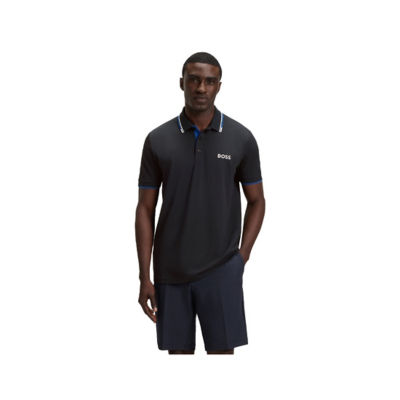 BOSS Contrast-Logo Polo Shirt In A Cotton Blend 4