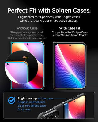 SPIGEN [2 Pack] Spigen iPhone Duo Screen Protector Glas.tR EZ Fit Pro HD iPhone Fold Tempered Glass 3