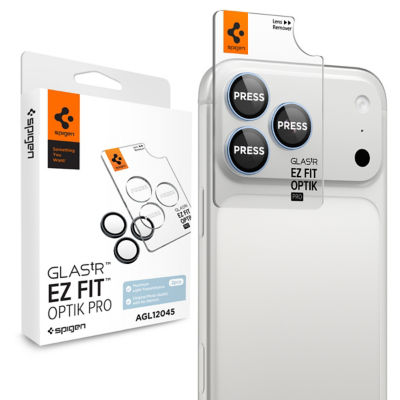 SPIGEN [2 Pack] Spigen iPhone 18 Pro Max / 18 Pro Lens Protector Glas.tR EZ Fit Optik Pro Camera Lens Protector 1