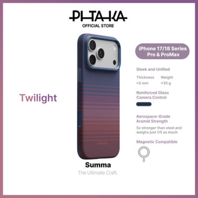 Pitaka iPhone 18 Pro / 17 Pro - Summa Case + Premium Screen Protector - Orca Resin / Magnetic 5