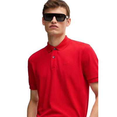 BOSS Pallas Logo-Detail Polo Shirt In Cotton Piqué 3
