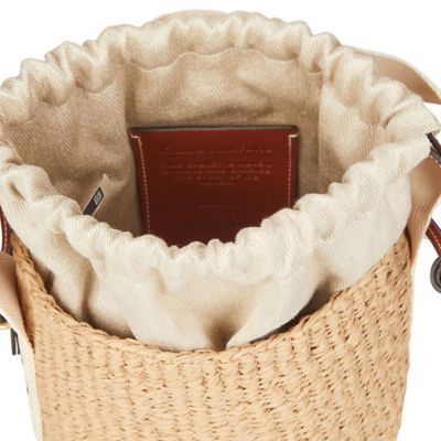 CHLOE Small Woody Basket In Natural Fibers White CHC22SS381G55101 3