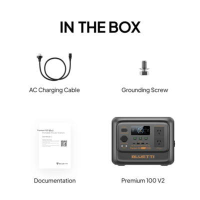 BLUETTI Premium 100 V2 Portable Power Station 1024Wh/2000W 7