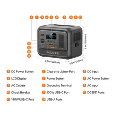 BLUETTI Premium 100 V2 Portable Power Station 1024Wh/2000W 8