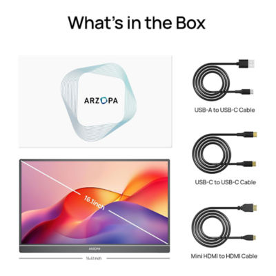 ARZOPA Z1C 16.1" FHD 100%sRGB Portable Screen 8