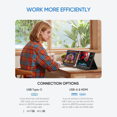 ARZOPA S1 15.6" 1080P Portable IPS Monitor with Smart Cover 5