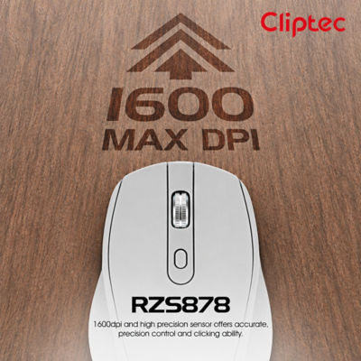 CLIPTEC RZS878 XILENT-METAL - 2.4GHZ 160DPI SILENT WIRELESS MOUSE (AA BATTERY) - PINK 6