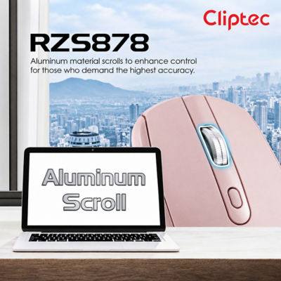 CLIPTEC RZS878 XILENT-METAL - 2.4GHZ 160DPI SILENT WIRELESS MOUSE (AA BATTERY) - GREY 8