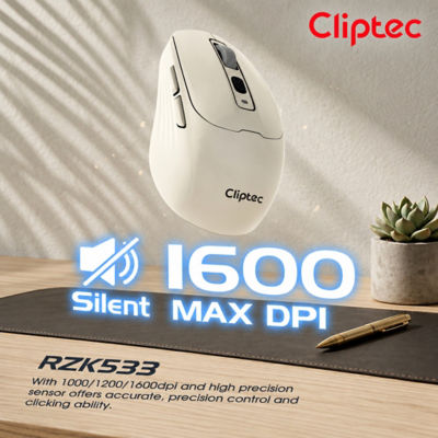 CLIPTEC RZK533 DUAL MODE WIRELESS MULTIMEDIA SILENT KEYBOARD AND MOUSE COMBO SET - BLUE 10