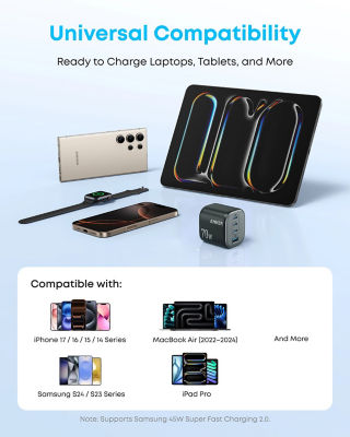 Anker Zolo 70W 4-Port GaN Compact Foldable USB C Charger A121C 8