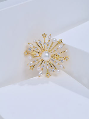 Pearly Lustre Top Grade Freshwater Pearl Brooch WC00143 | SNOWFLAKE 2