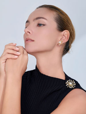 Pearly Lustre Top Grade Freshwater Pearl Brooch WC00143 | SNOWFLAKE 3