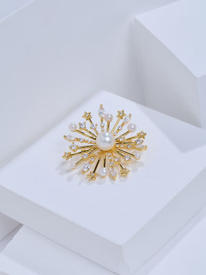 Pearly Lustre Top Grade Freshwater Pearl Brooch WC00143 | SNOWFLAKE 4