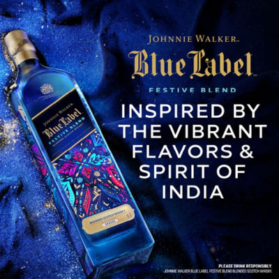 JOHNNIE WALKER BLUE LABEL NEW FESTIVE BLEND SCOTCH WHISKY 1000ML 4