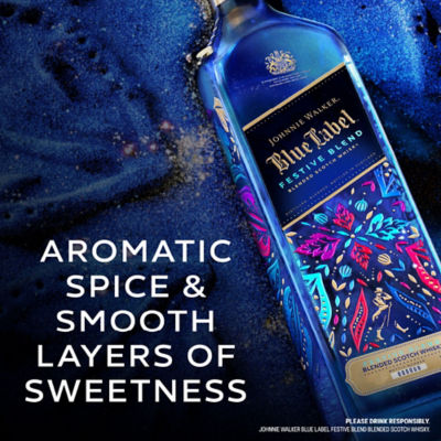 JOHNNIE WALKER BLUE LABEL NEW FESTIVE BLEND SCOTCH WHISKY 1000ML 5