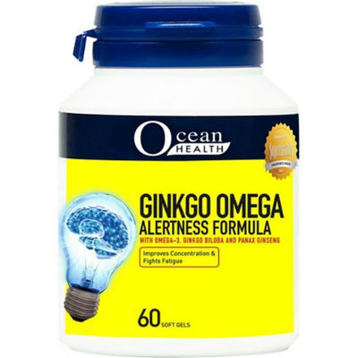 OCEAN HEALTH Ginkgo Omega Alertness Formula 60s ...