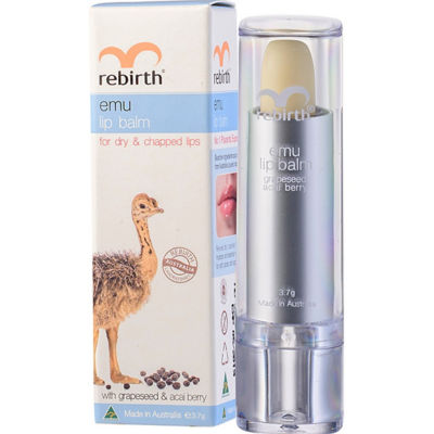 Buy Rebirth Emu Lip Balm with Grape Seed and Acai Berries 3.7g Online