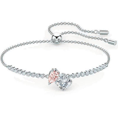 Buy Swarovski Attract Soul Bracelet Pink Rhodium plated Online ...