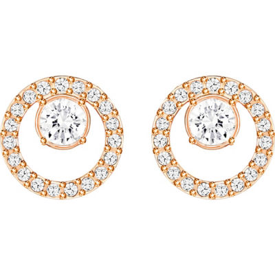 EARRINGS SWAROVSKI WOMEN'S LOUISON CIRCLE RHODIUM WHITE 5419245 NEW  ORIGINAL ( Link)