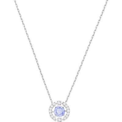 Buy SWAROVSKI SPARKLING DANCING CRYSTAL NECKLACE WITH RHODIUM PLATED ...